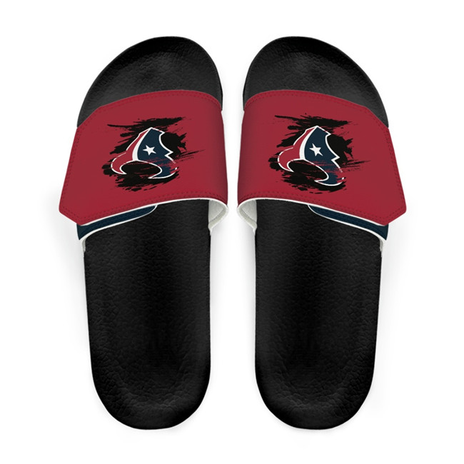 Men's Houston Texans Beach Adjustable Slides Non-Slip Slippers/Sandals/Shoes 005