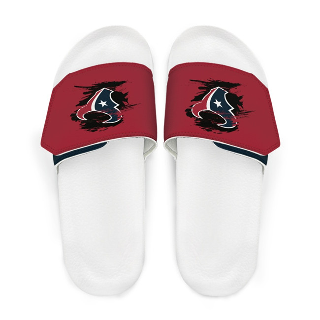 Men's Houston Texans Beach Adjustable Slides Non-Slip Slippers/Sandals/Shoes 006