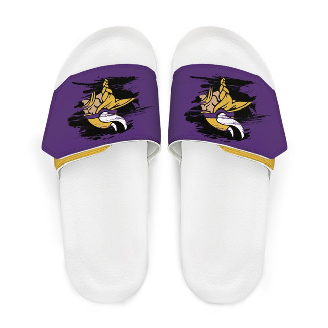 Men's Minnesota Vikings Beach Adjustable Slides Non-Slip Slippers/Sandals/Shoes 006
