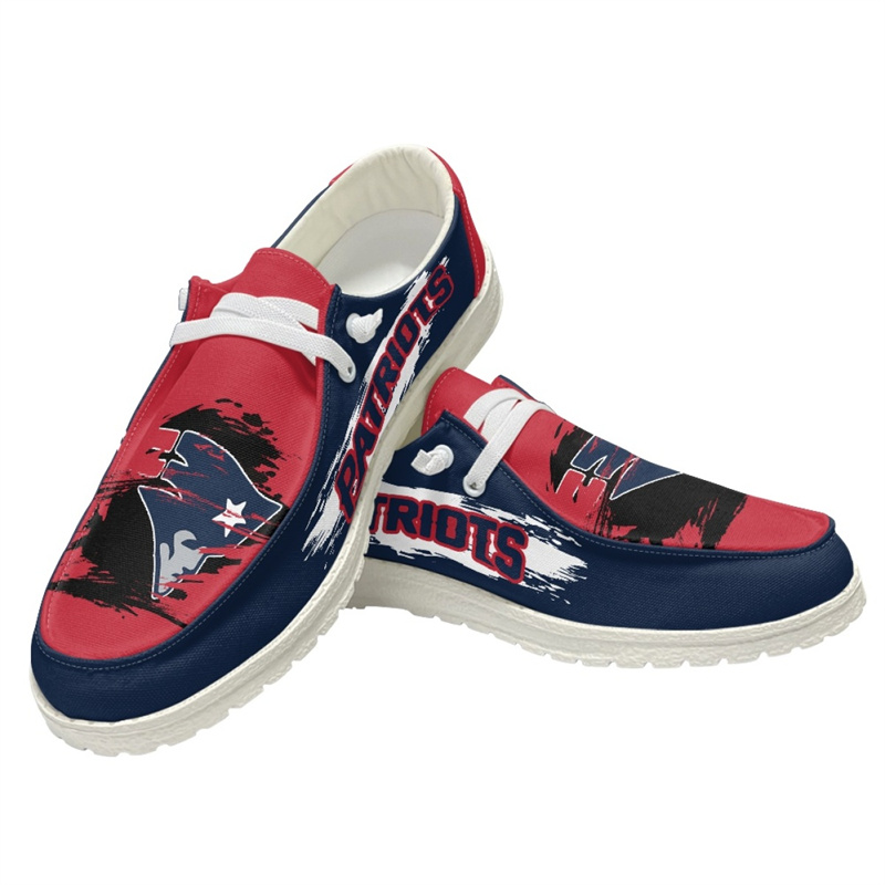 Women's New England Patriots Loafers Lace Up Shoes 002 (Pls check description for details)