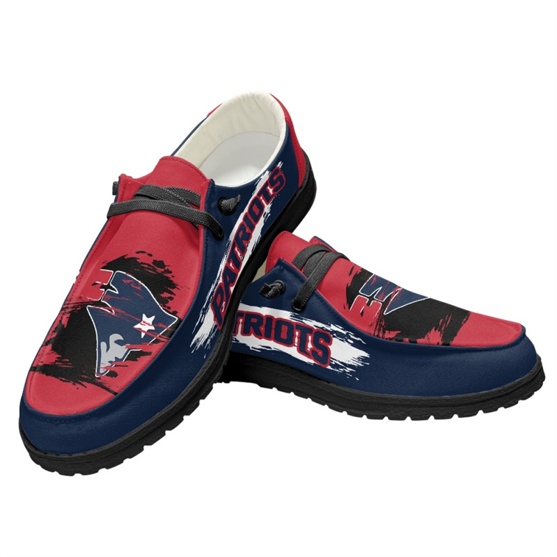 Men's New England Patriots Loafers Lace Up Shoes 002 (Pls check description for details)