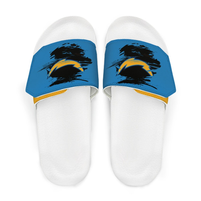 Women's Los Angeles Chargers Beach Adjustable Slides Non-Slip Slippers/Sandals/Shoes 004