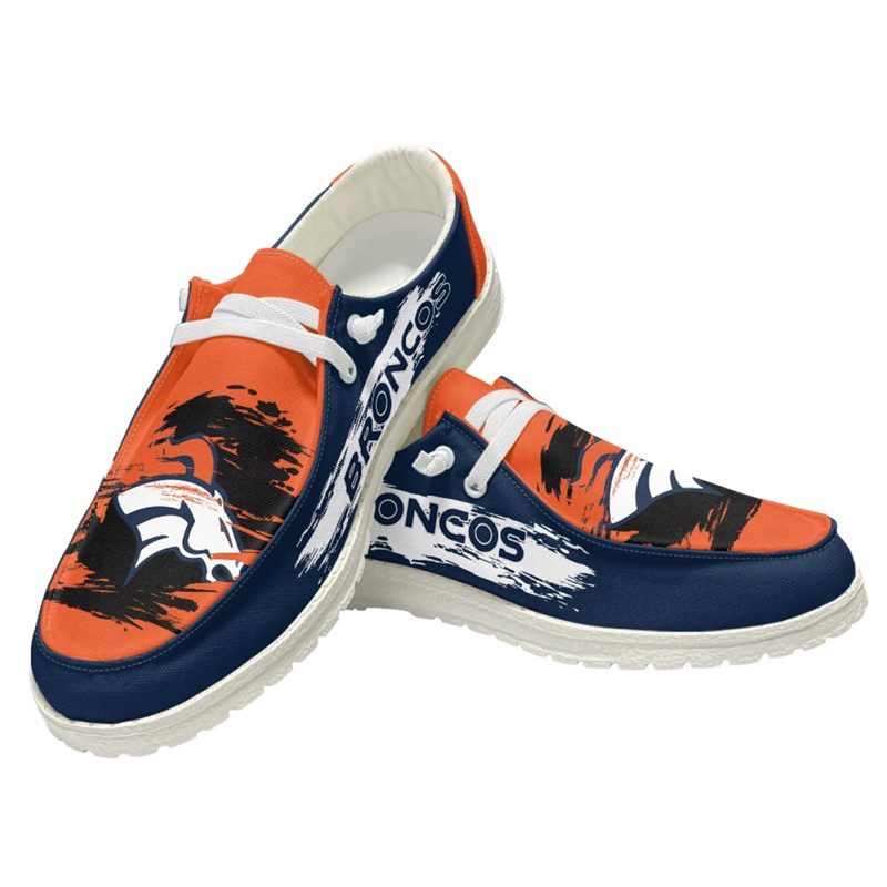 Women's Denver Broncos Loafers Lace Up Shoes 001 (Pls check description for details)