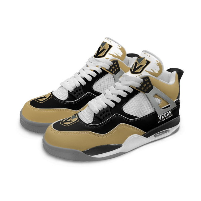 Men's Vegas Golden Knights Running weapon Air Jordan 4 Shoes 002