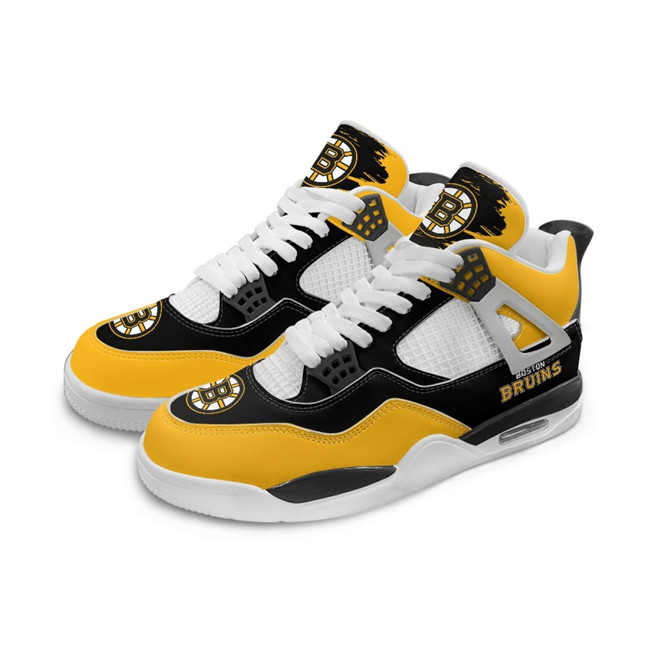 Women's Boston Bruins Running weapon Air Jordan 4 Shoes 002