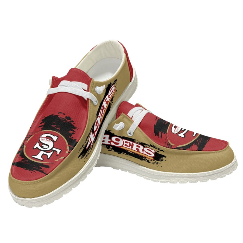 Men's San Francisco 49ers Loafers Lace Up Shoes 002 (Pls check description for details)