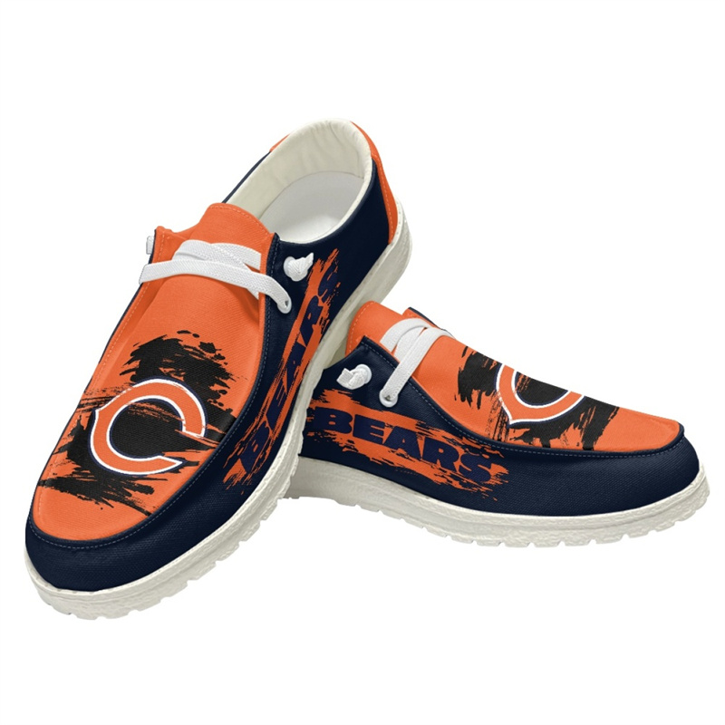Men's Chicago Bears Loafers Lace Up Shoes 002 (Pls check description for details)