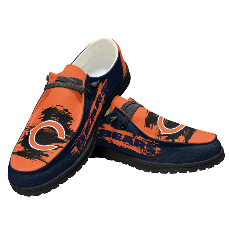 Men's Chicago Bears Loafers Lace Up Shoes 001 (Pls check description for details)