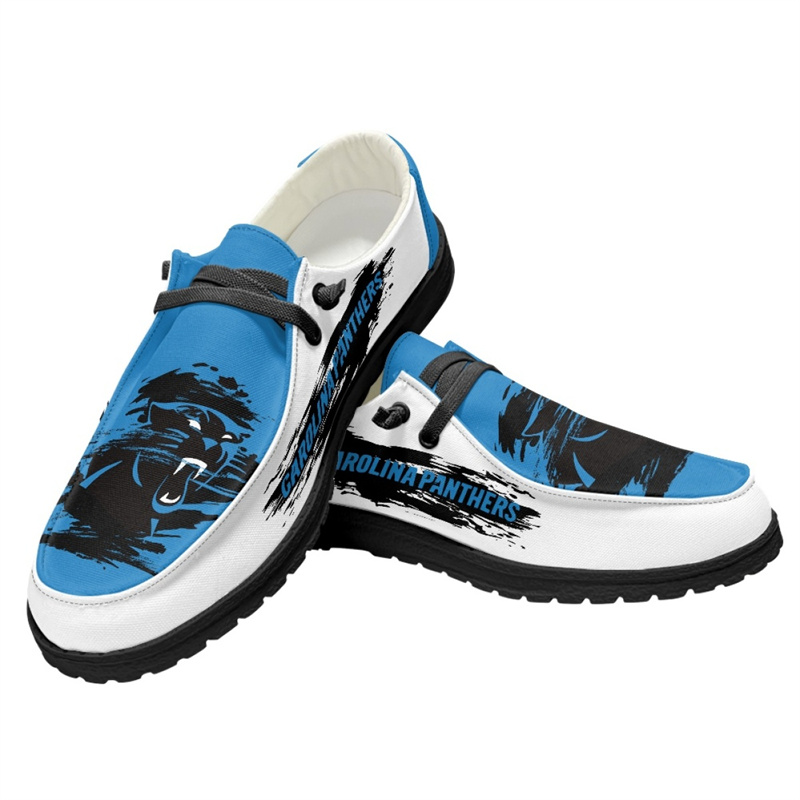 Women's Carolina Panthers Loafers Lace Up Shoes 001 (Pls check description for details)