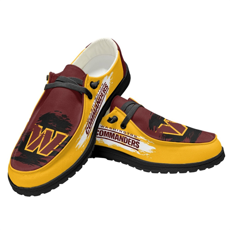 Men's Washington Commanders Loafers Lace Up Shoes 001 (Pls check description for details)