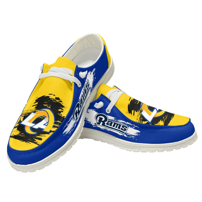 Men's Los Angeles Rams Loafers Lace Up Shoes 002 (Pls check description for details)