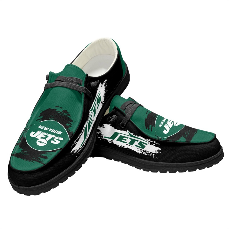 Men's New York Jets Loafers Lace Up Shoes 001 (Pls check description for details)