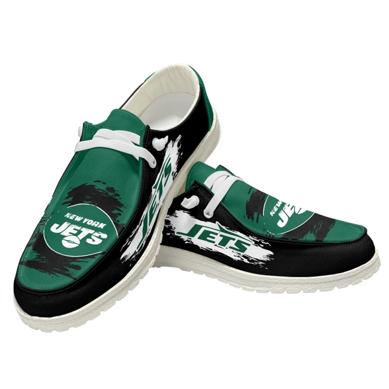 Men's New York Jets Loafers Lace Up Shoes 002 (Pls check description for details)