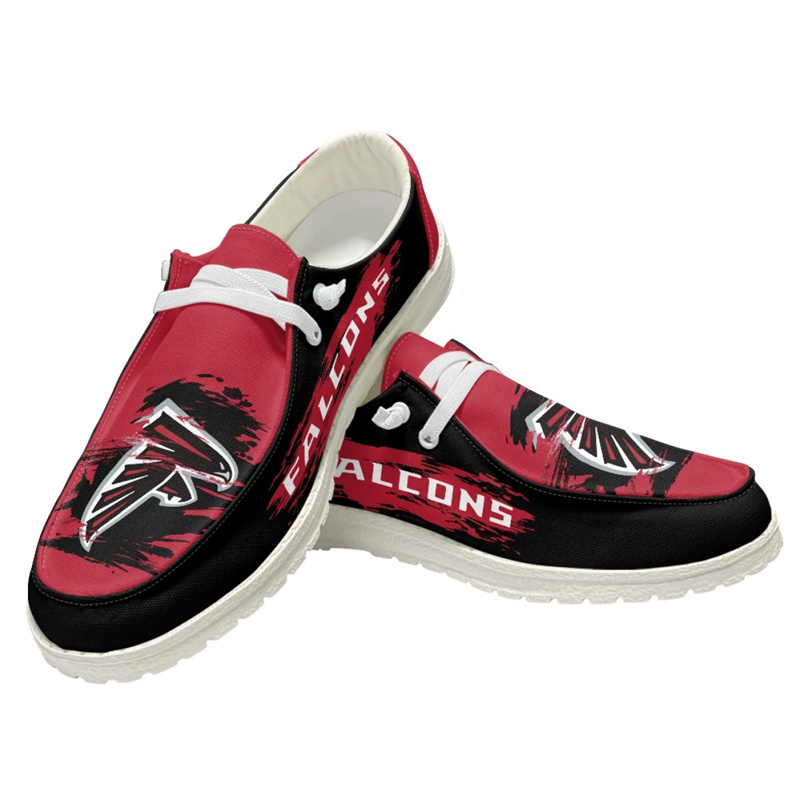 Women's Atlanta Falcons Loafers Lace Up Shoes 001 (Pls check description for details)