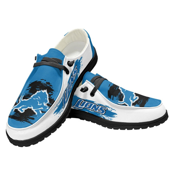 Men's Detroit Lions Loafers Lace Up Shoes 001 (Pls check description for details)