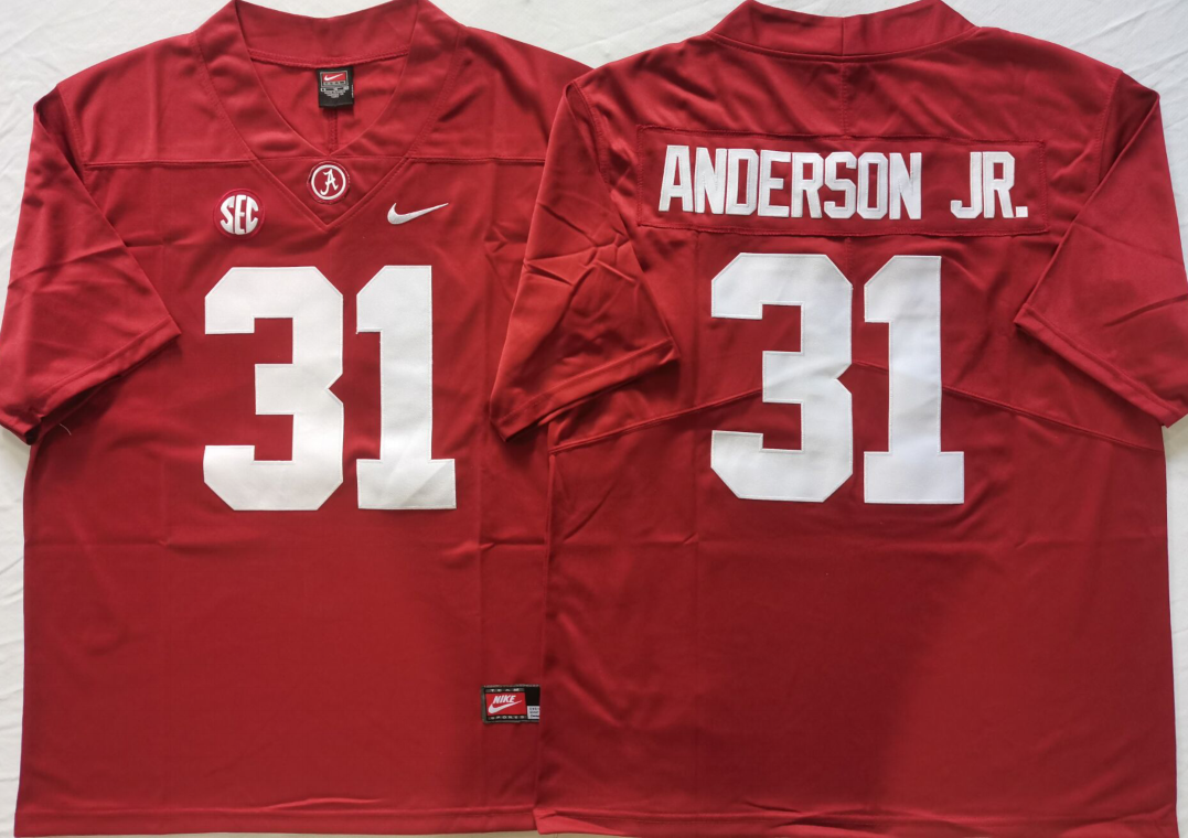 Men's Alabama Crimson Tide #31 Will Anderson Jr. Red Stitched Football Jersey