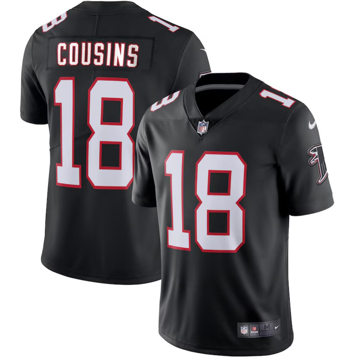Youth Atlanta Falcons #18 Kirk Cousins Black Vapor Untouchable Limited Stitched Football Jersey