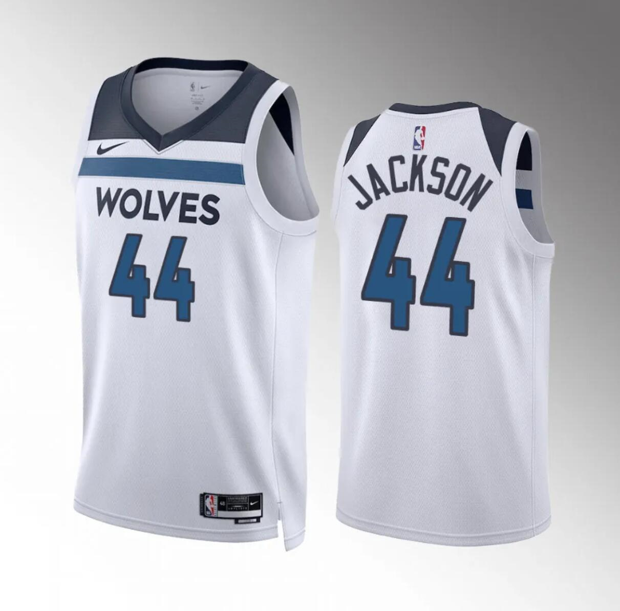 Men's Minnesota Timberwolves #44 Justin Jackson White Association Edition Stitched Jersey