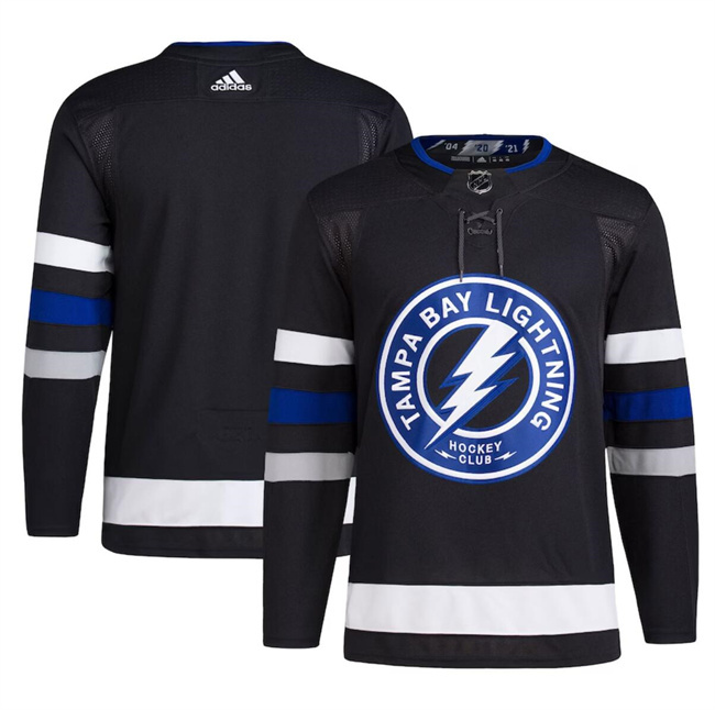 Men's Tampa Bay Lightning Blank Black Alternate Premier Breakaway Stitched Jersey