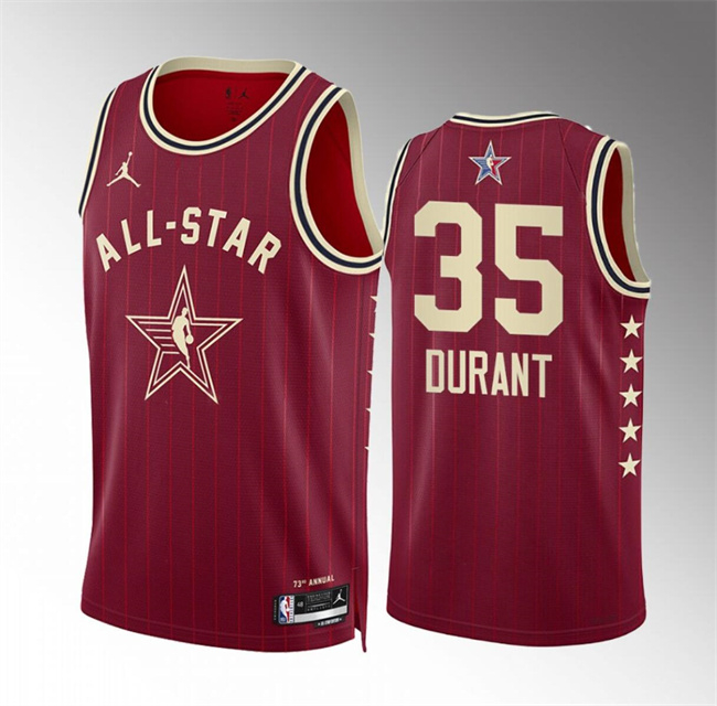 Men's 2024 All-Star #35 Kevin Durant Crimson Stitched Basketball Jersey