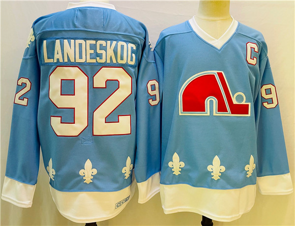 Men's Colorado Avalanche #92 Gabriel Landeskog Blue Stitched Jersey