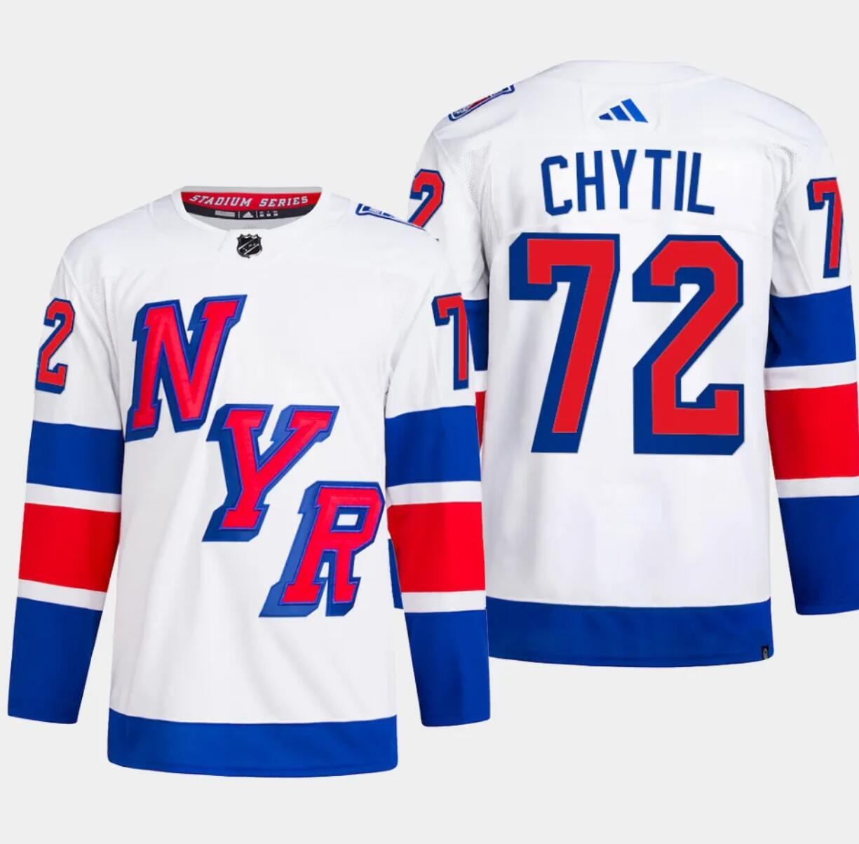 Men's New York Rangers #72 Filip Chytil White 2024 Stadium Series Stitched Jersey