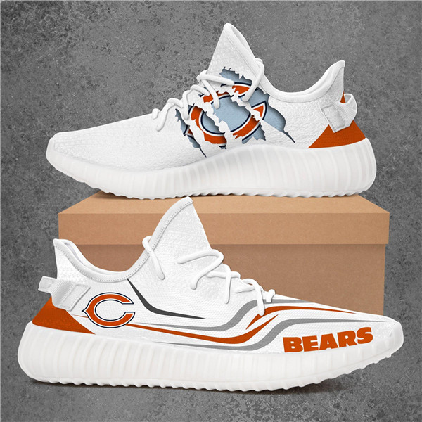 Women's Chicago Bears Mesh Knit Sneakers/Shoes 017