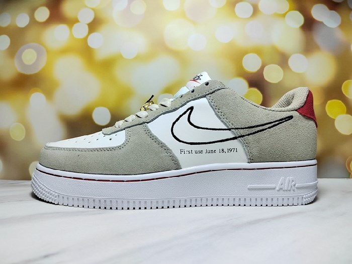 Men's Air Force 1 Low White/Grey Shoes 0218