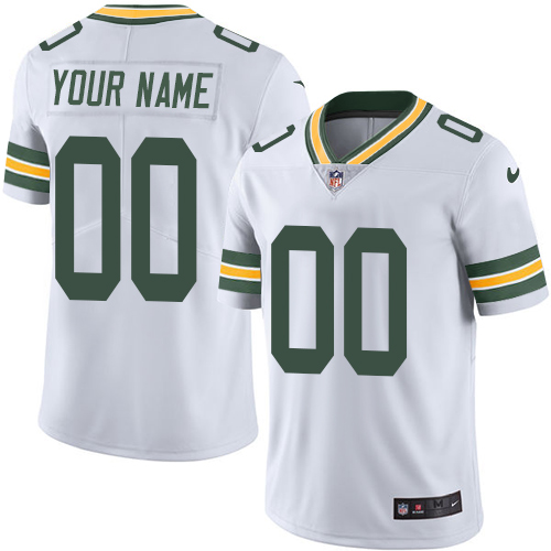 Youth Green Bay Packers ACTIVE PLAYER Custom White Vapor Untouchable Limited Stitched Jersey