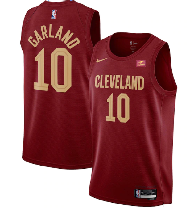 Men's Cleveland Cavaliers #10 Darius Garland Red Stitched Basketball Jersey Men's Cleveland Cavaliers #10 Darius Garland Red Stitched Basketball Jersey