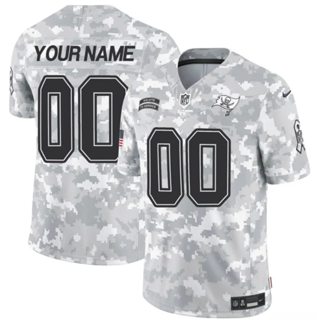 Youth Tampa Bay Buccaneers Active Player Custom 2024 F.U.S.E Arctic Camo Salute to Service Limited Stitched Football Jersey