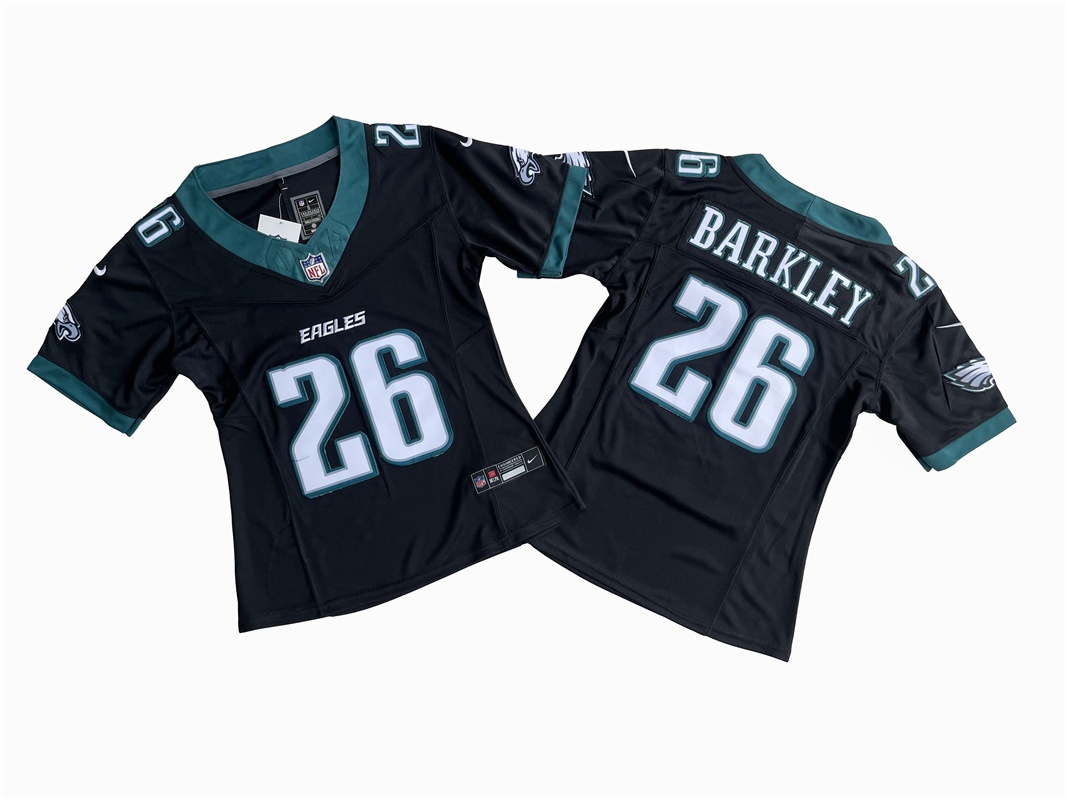 Women's Philadelphia Eagles #26 Saquon Barkley Black F.U.S.E. Vapor Untouchable Limited Stitched Football Jersey(Run Small)