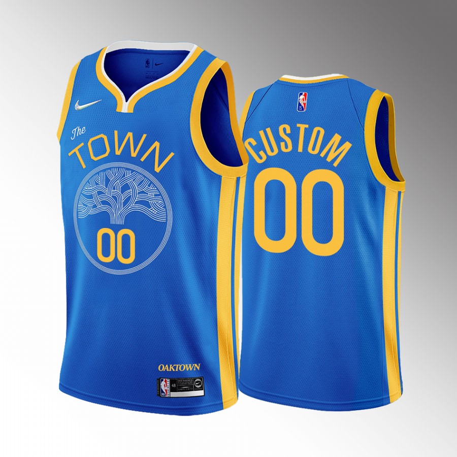 Youth Golden State Warriors Active Player Custom Blue Stitched Basketball Jersey