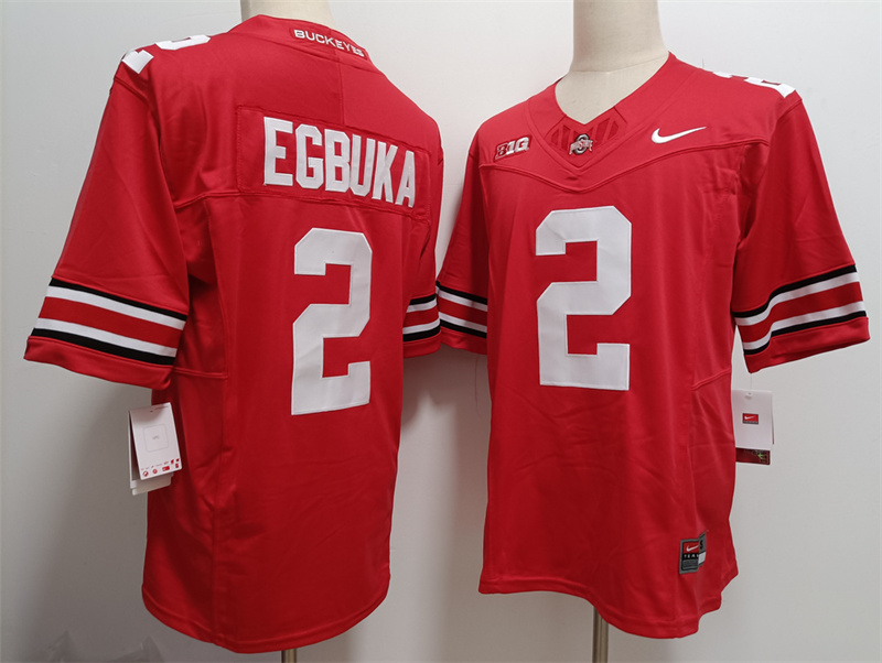 Men's Ohio State Buckeyes #2 Emeka Egbuka Red F.U.S.E. Limited Stitched Jersey Men's Ohio State Buckeyes #2 Emeka Egbuka Red F.U.S.E. Limited Stitched Jersey