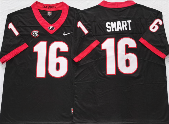 Georgia Bulldogs #16 Smart Black Stitched Jersey