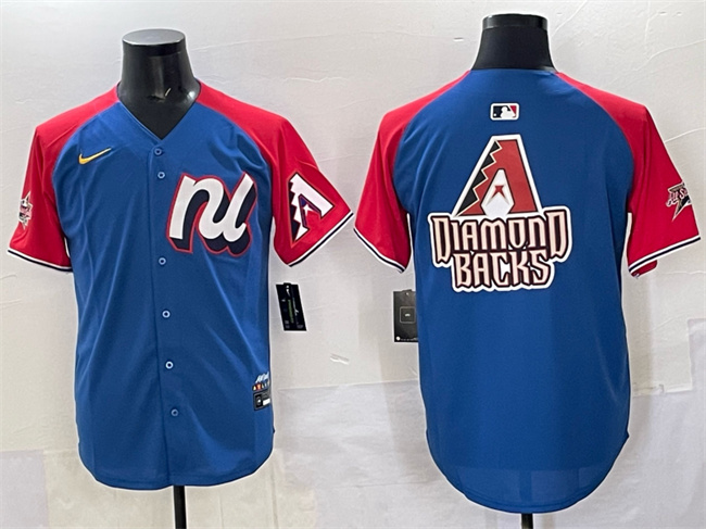 Men's National League Arizona Diamondbacks Team Big Logo Blue/Red Alternate 2025 All-Star Edition Limited Stitched Baseball Jersey
