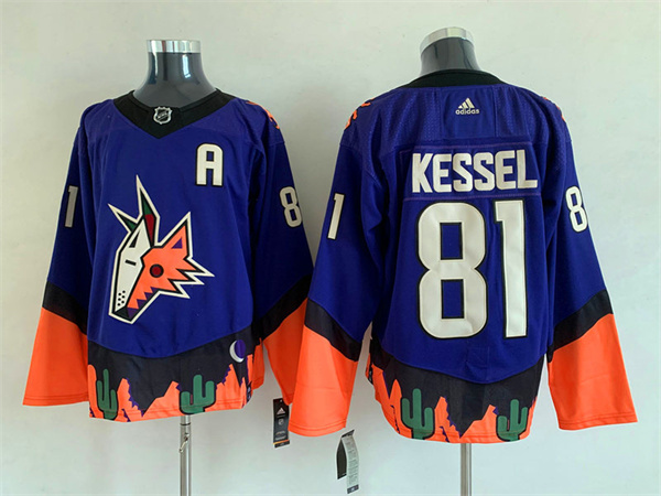 Men's Arizona Coyotes #81 Phil Kessel Purple Stitched Jersey