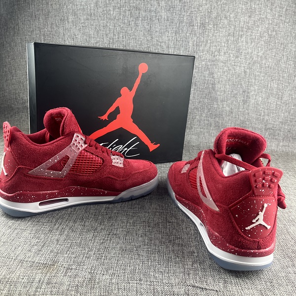 Men's Running weapon Air Jordan 4 Red Shoes 0161