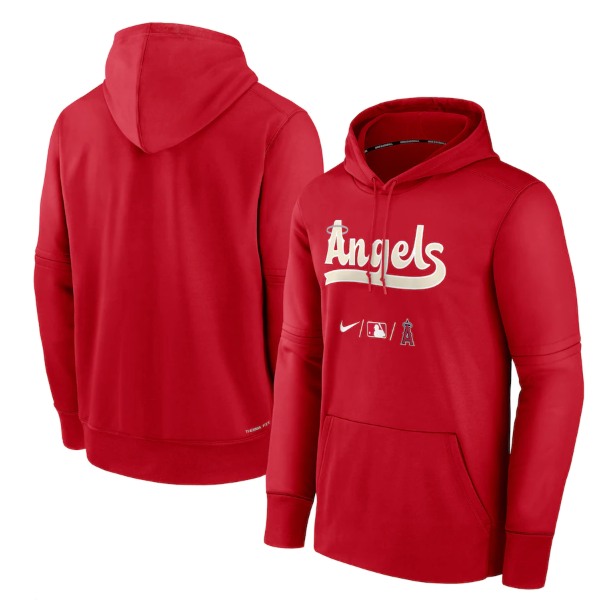 Men's Los Angeles Angels 2022 Red City Connect Performance Pullover Hoodie