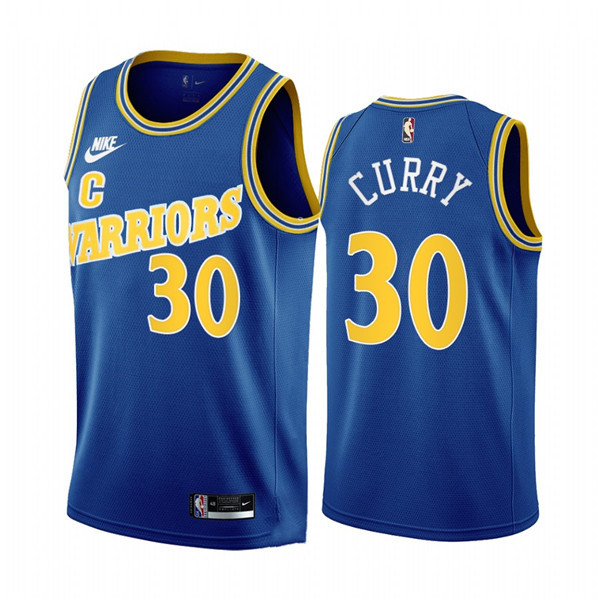 Men's Golden State Warriors #30 Stephen Curry 2022/23 Classic Edition Royal Stitched Basketball Jersey