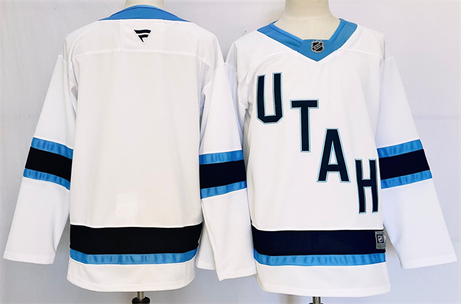Men's Utah Hockey Club Blank White Stitched Jersey Men's Utah Hockey Club Blank White Stitched Jersey