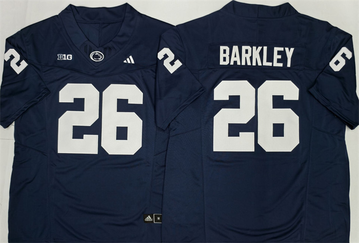 Men's Penn State Nittany Lions #26 Saquon Barkley Navy F.U.S.E. Stitched Jersey