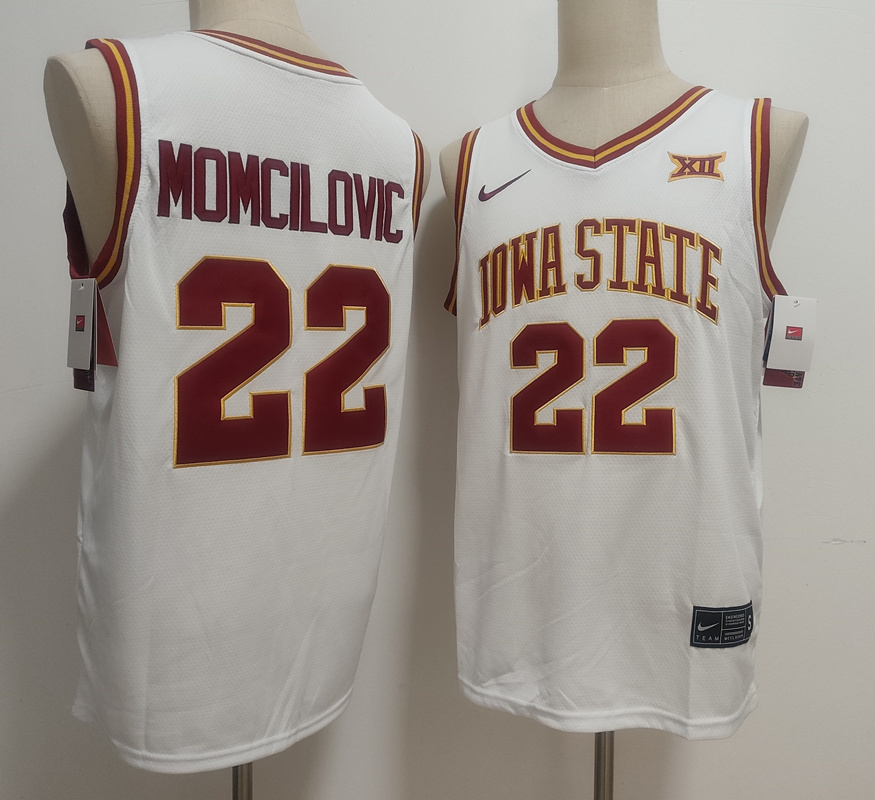 Men's Iowa State Cyclones #22 Milan Momcilovic White 2025 Vapor Limited Stitched Football Jersey