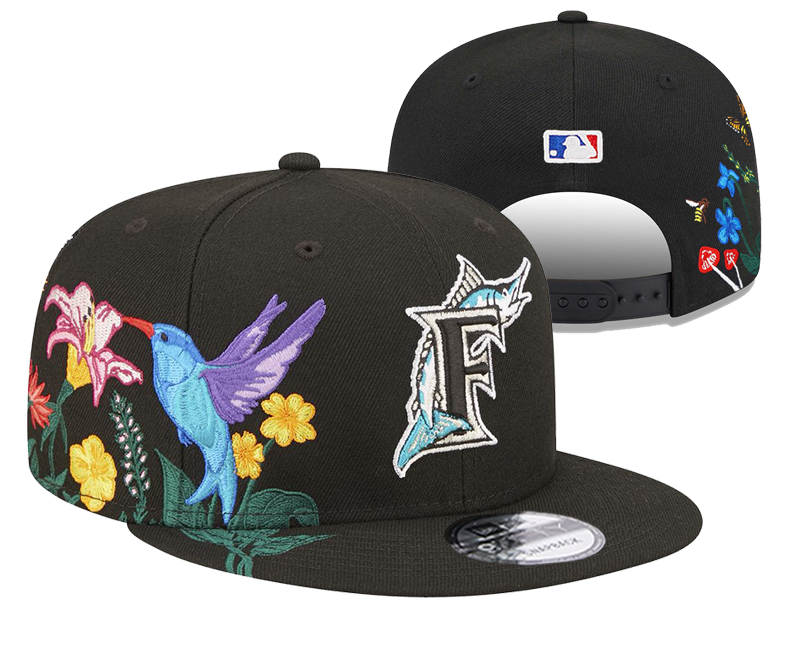 MLB Forida Marlins Stitched Snapback Hats 002