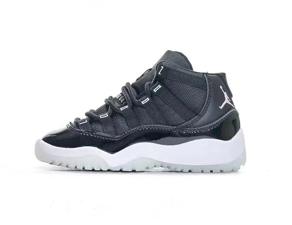 Youth Running Weapon Air Jordan 11 Black Shoes 016