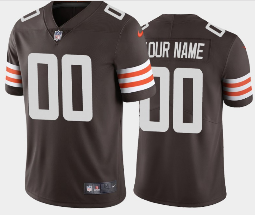 Toddlers Cleveland Browns Custom Brown Stitched Jersey