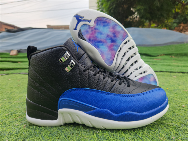 Women's Running weapon Air Jordan 12 Black/Royal Shoes 010