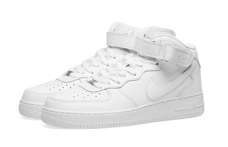 Men's Air Force 1 Mid White Shoes 0153