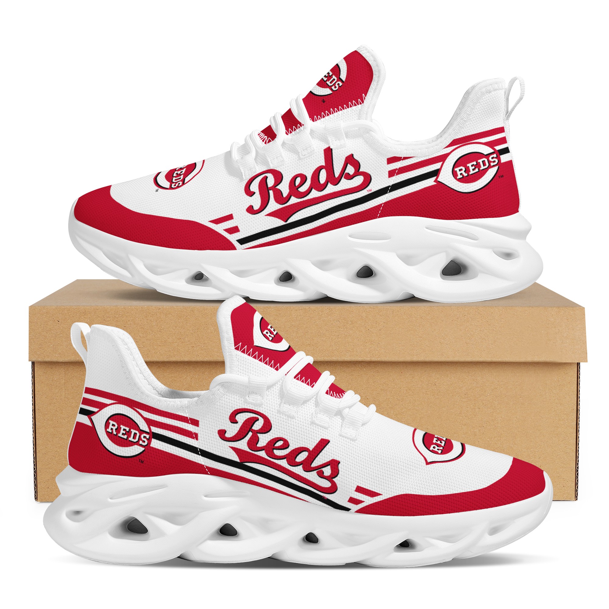 Men's Cincinnati Reds Flex Control Sneakers 002