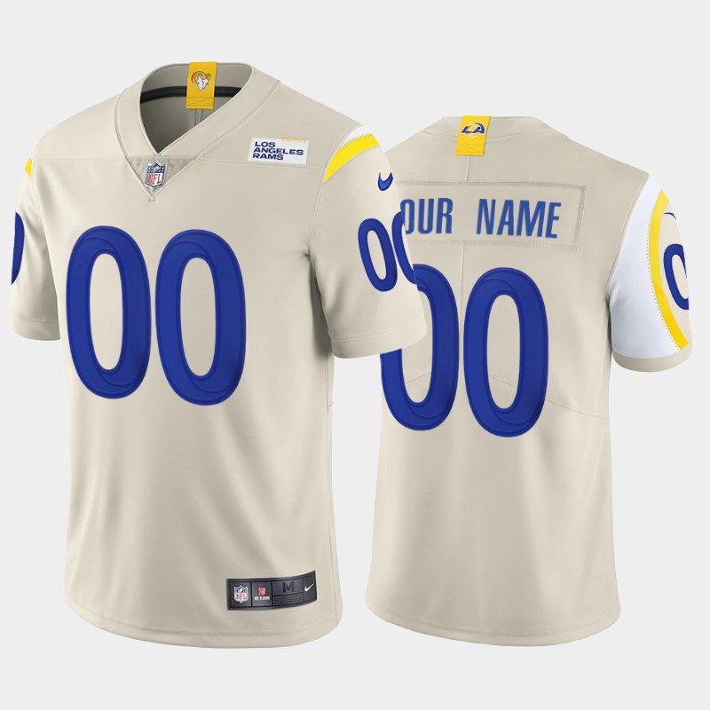 Youth Los Angeles Rams ACTIVE PLAYER Custom 2020 New Cream Vapor Untouchable Limited Stitched NFL Jersey